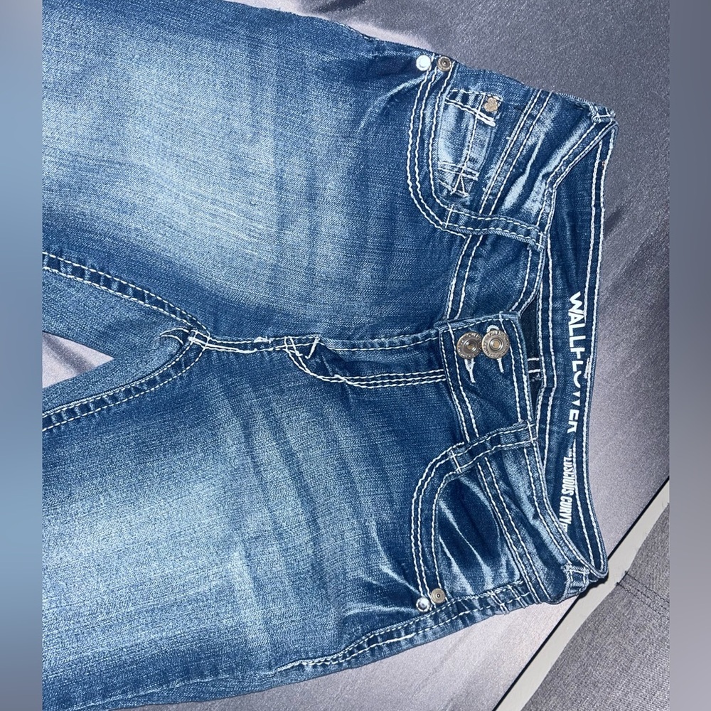 Wallflower Blue High Rise Jeans with Vintage Fade